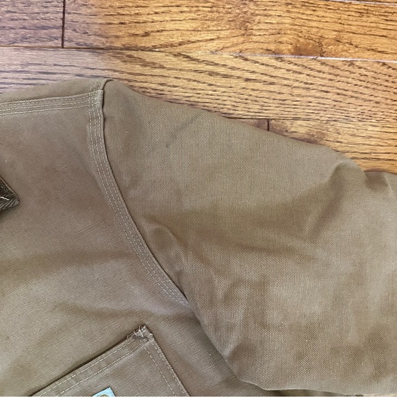 Vintage 1980s Carhartt Duck Brown Button Front Coat - Picture 9 of 12